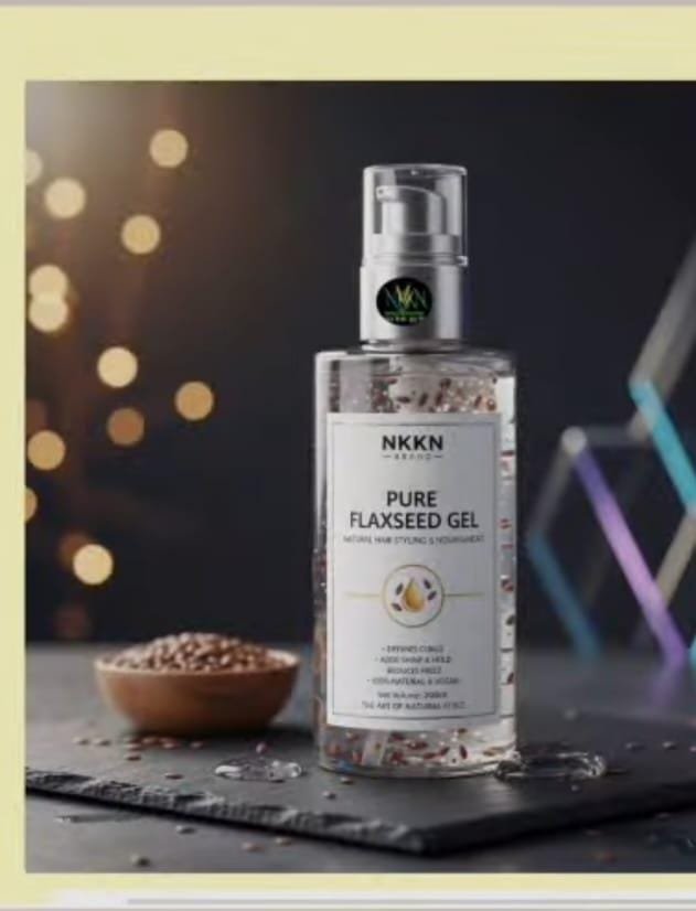 Pure Flaxseed Gel: The Natural Hair Styling and Care Solution by NKKN